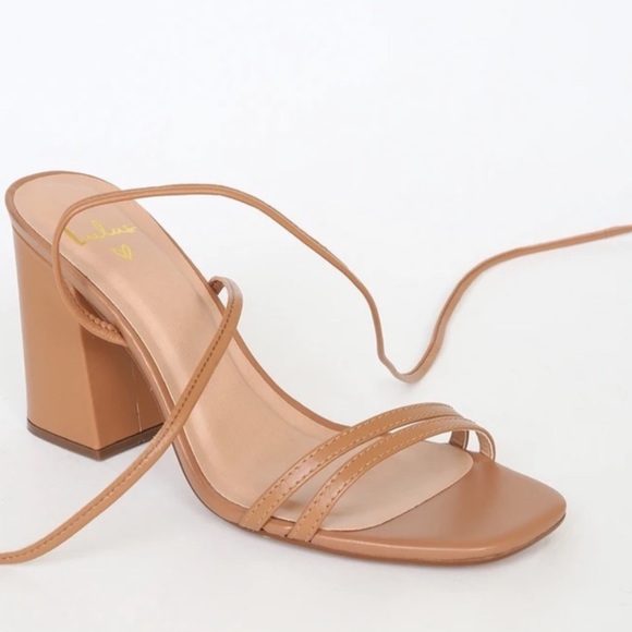 Tarrie Cognac Nappa Leather Lace-Up High Heel - Picture 2 of 5